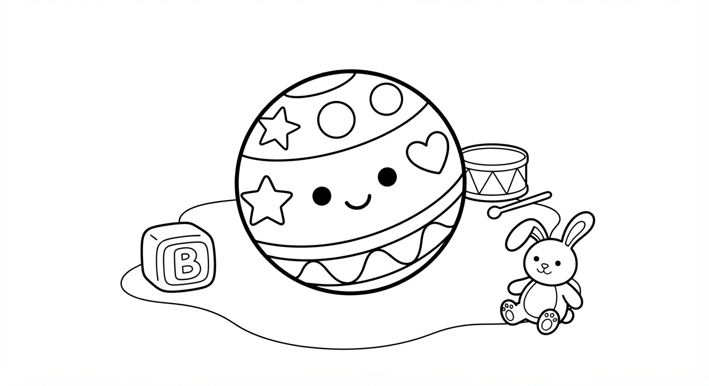Ball printable coloring picture