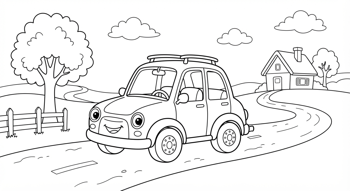 Car printable coloring picture
