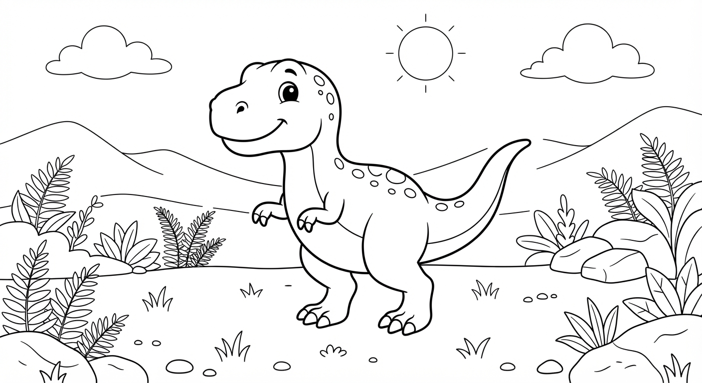 T. Rex printable coloring picture