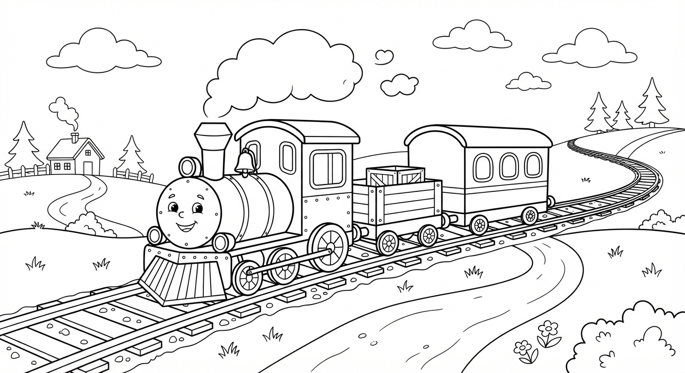Vehicles coloring pictures